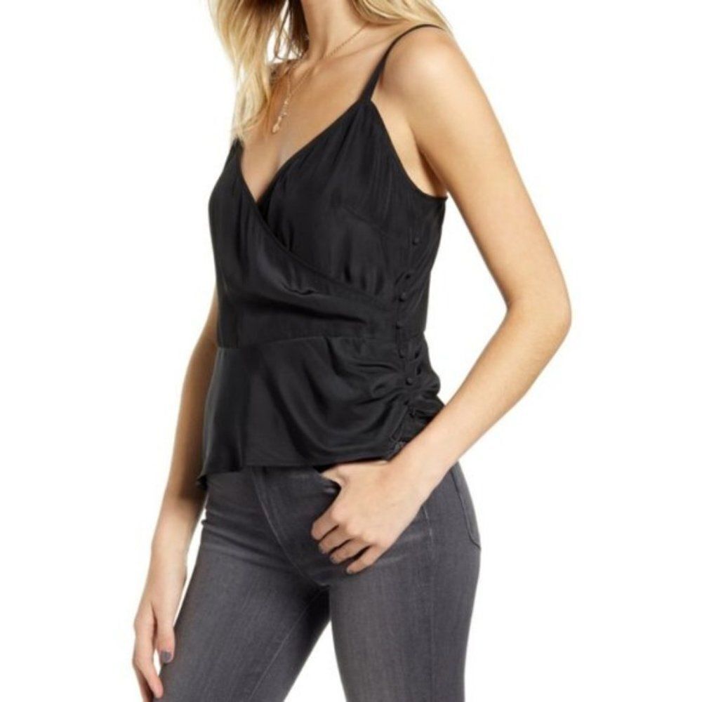 Chelsea28 Black Side Button Camisole size XS